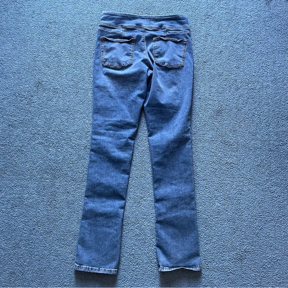 We The Free blue jeans denim pill on seamed bootcut split hippie boho small - Picture 6 of 9